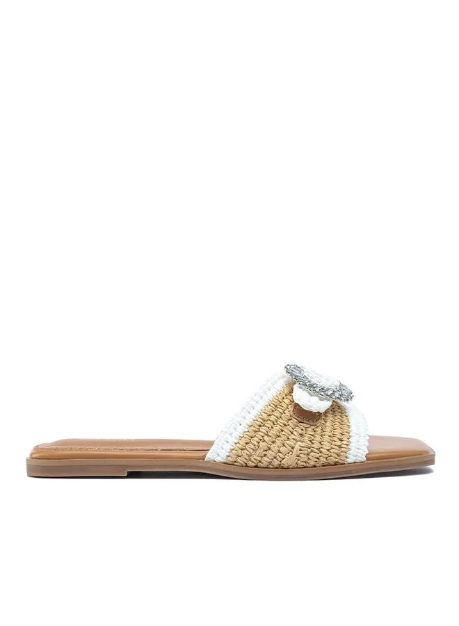 FYOR Stylish Embellished Woven Slide AJ 017